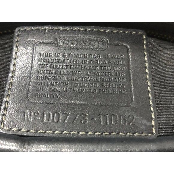 Coach Hampton Signature Carry All Tote Handbag Black D0773 11062 - Picture 7 of 7